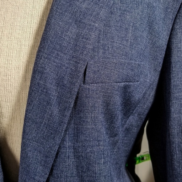 | alex marie | woven blue 1-button blazer - Picture 3 of 6
